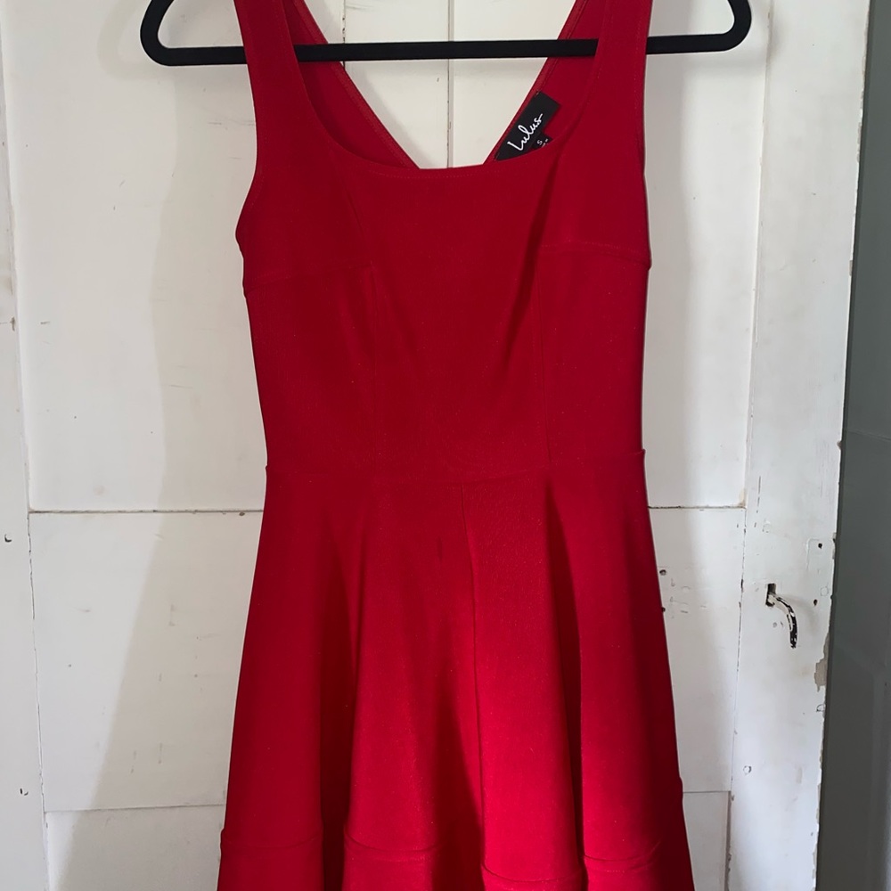 Red Lulus skater girl dress